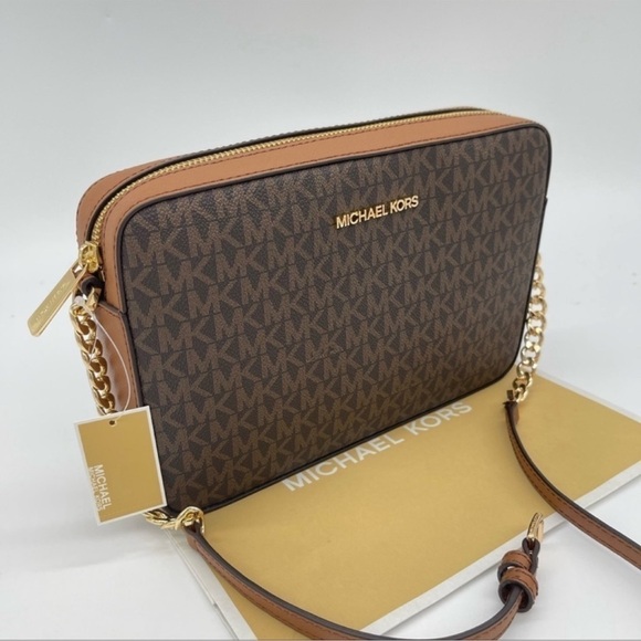 Michael Kors Large EW Crossbody Bag Brown - Picture 2 of 11